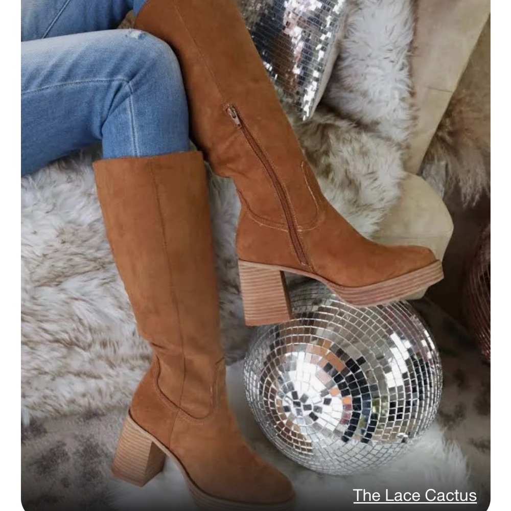 Camel Juniper Knee High Boots